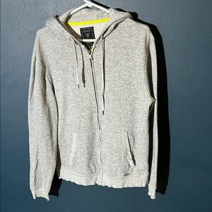 Guess Heather Gray Men's Zip-Up Sweater